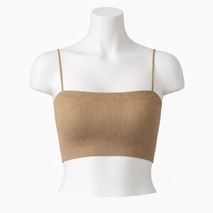 Size S Aritzia Sunday Best Women’s Tan Ribbed Bandeau Tube Top